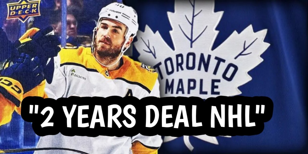 GOOD NEWS: NHL Report former Toronto Maple Leafs center Ryan O’Reilly Have Sign 2 Years Contract Done Deal .. SEE MORE