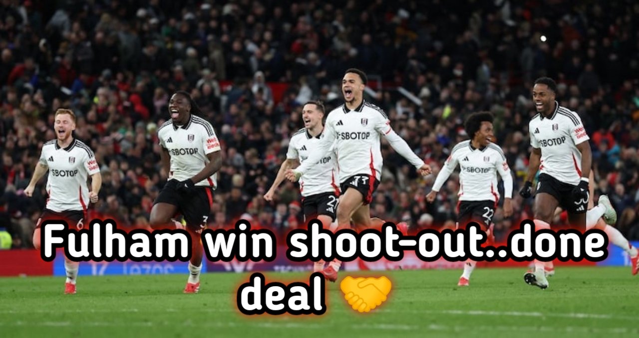 Good news: Manchester United crash out of FA Cup as Fulham win shoot-out..done deal 🤝